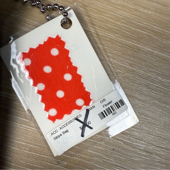 NWT Random Nicole Blue and White Striped Floral Shoulder Bag - Picture 4 of 7